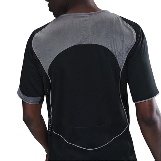Nike Heren T90 Logo T-shirt met korte mouwen (Zwart/Grijs) - Image 2