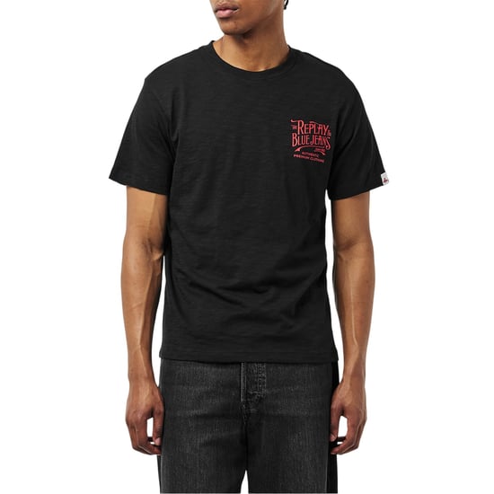 Replay Heren Back Jeans Logo T-Shirt (Zwart) - Image 3