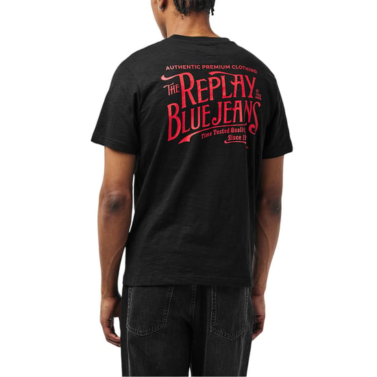 Replay Heren Back Jeans Logo T-Shirt (Zwart) - Image 4