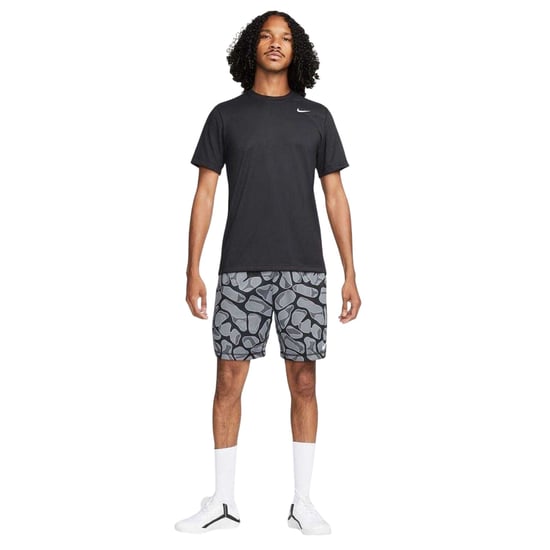 Nike Heren Legend Swoosh Dri-FIT T-Shirt (Zwart/Zilver) - Image 3