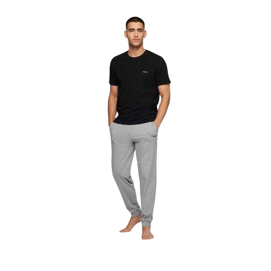 Boss Heren T-shirt met ronde hals en korte mouwen in mix-and-match-stijl (Zwart) - Image 3