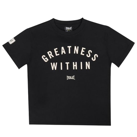 Everlast Oversized T-shirt met opschrift voor kinderen/Kinderen Crew Hals (Zwart/Wit) - Image 1