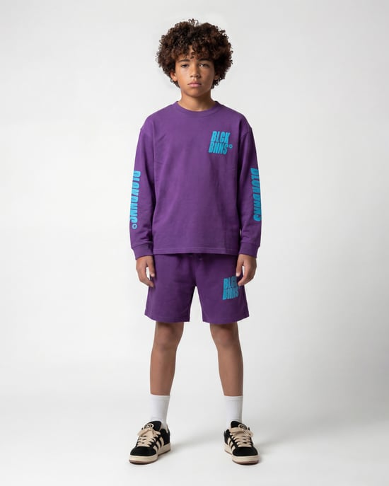 Black Bananas Kinderen Keep flying Twin Set, Paars - Image 3