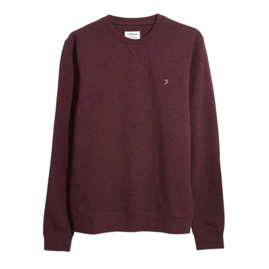 Farah Heren-sweatshirt met ronde hals van biologisch katoen (Rood) - Image 1