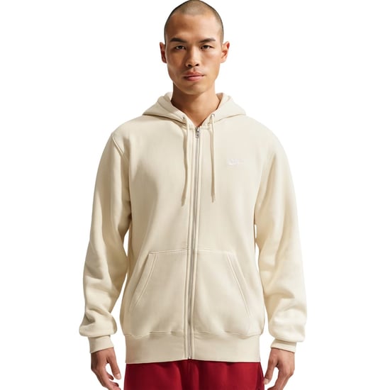 Nike Heren-sportkleding: Club-hoodie met doorlopende ritssluiting (Licht Khaki) - Image 2