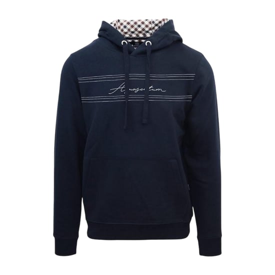 Aquascutum Heren Signature Regular-hoodie (Marine) - Image 1