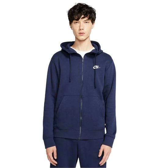 Nike Heren-sportkleding: Club-hoodie met doorlopende ritssluiting (Marine) - Image 1