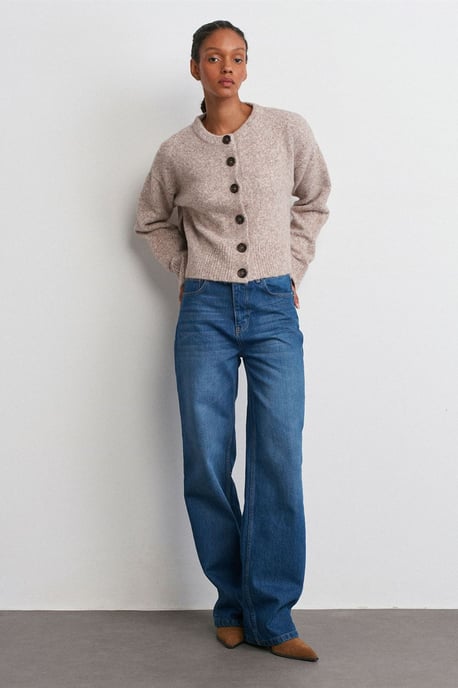 Mid-waist flare denim jeans - Image 1