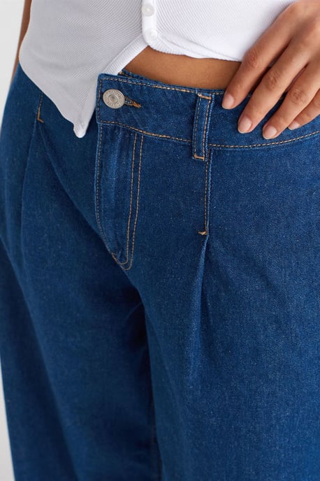 Hoog-Waisted Wijde Jeans van Katoen - Image 3