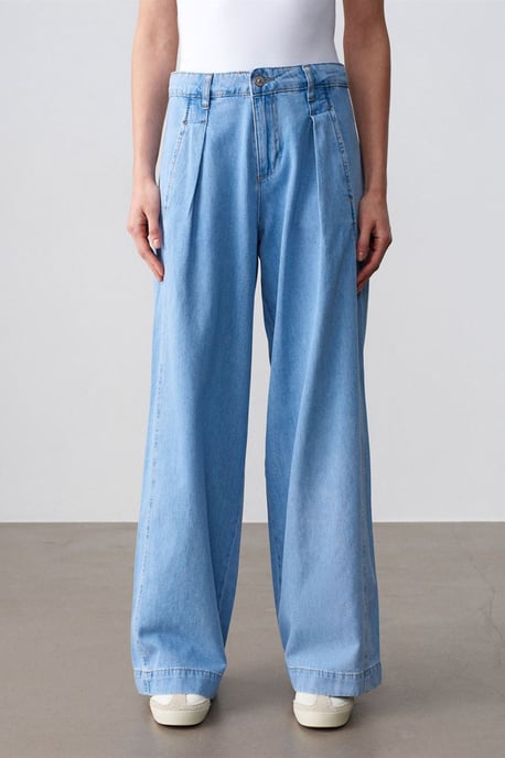 Hoog-Waisted Wijde Jeans van Katoen - Image 3