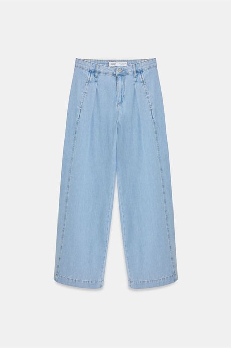 Hoog-Waisted Wijde Jeans van Katoen - Image 5