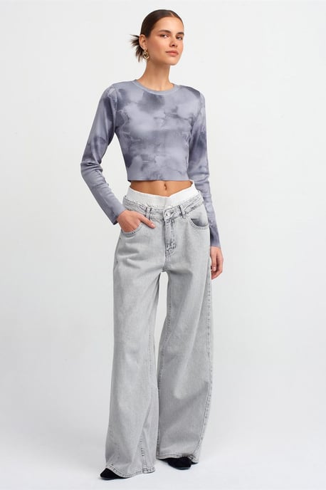 Hoog-Waisted Wijde Jeans van Katoen - Image 1