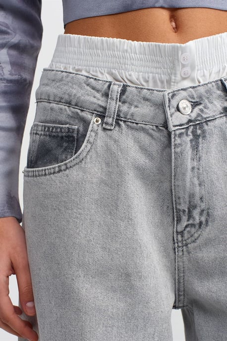 Hoog-Waisted Wijde Jeans van Katoen - Image 4