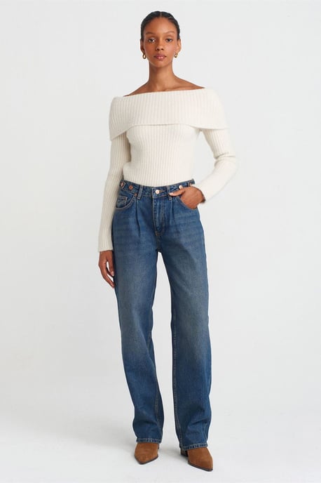 Hoge Taille Wijde Jeans - Image 1