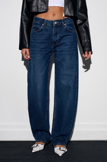 Dames Lage Taille Wijde Pijpen Jeans - Image 5