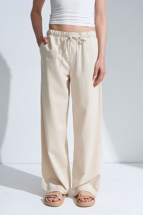 Mid-waist wijde denim jeans - Image 3