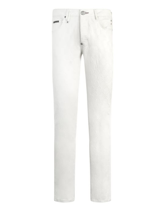 Super Straight Cut Jeans Embroidery Monogram - Image 1