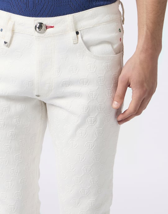 Super Straight Cut Jeans Embroidery Monogram - Image 3