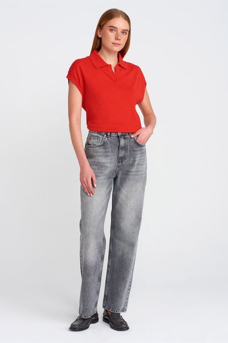 Hoge Taille Straight-Leg Mom Jeans - Image 1