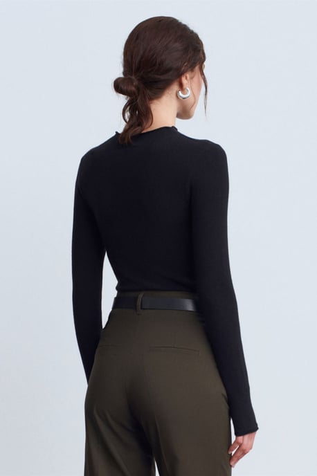 Dames Slim-fit Geribbelde Halve Coltrui - Image 2