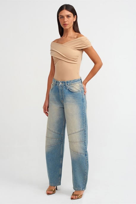 Dames Slanke Off-shoulder Tricot Jumpsuit - Image 3
