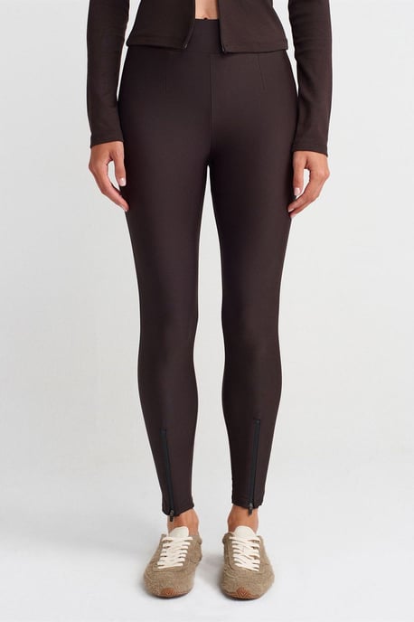 Hoge Taille Skinny Legging met Ritssluiting Detail - Image 4