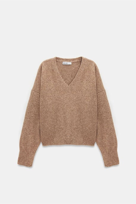 Dames V-hals Ribbels Breiselsweater - Image 6