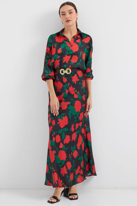 Lange Mouwen Bloemige Twee-delige Co-ord Set - Image 2
