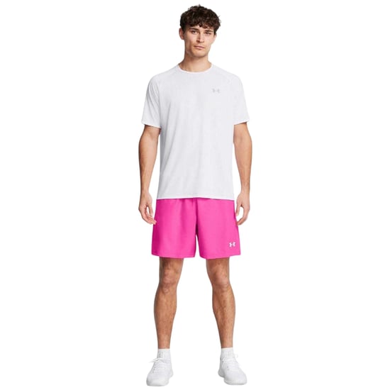 Under Armour Heren HalfBack Shorts met reliëf (Roze) - Image 1