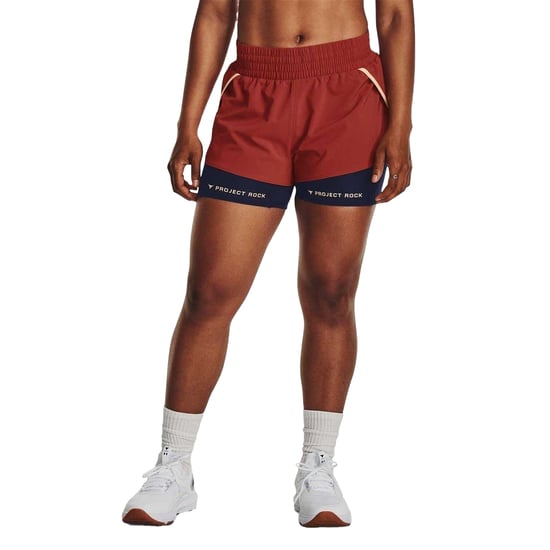 Under Armour Dames/Dames Project Rock gelaagde shorts (Rood) - Image 1
