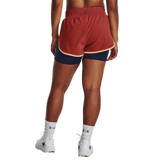 Under Armour Dames/Dames Project Rock gelaagde shorts (Rood) - Image 3