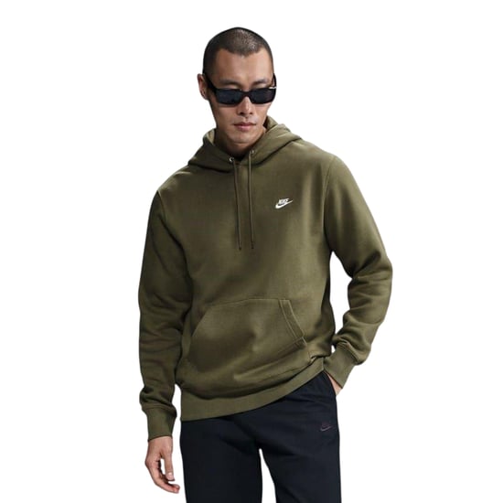 Nike Heren Club Fleece Pullover Hoodie (Olijf/wit) - Image 2