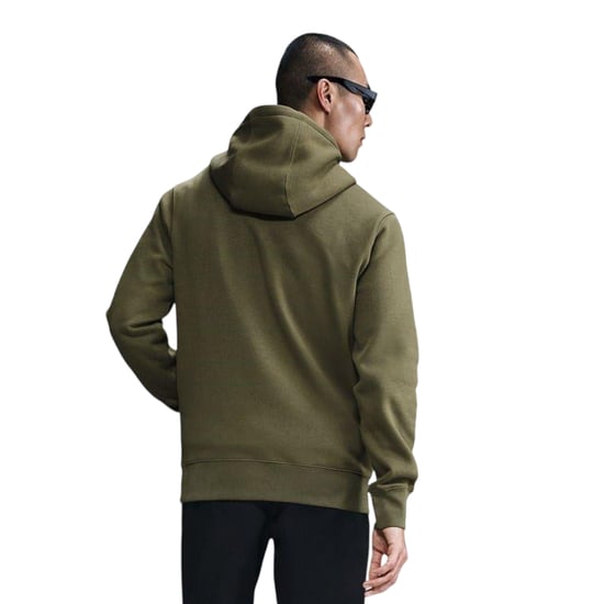 Nike Heren Club Fleece Pullover Hoodie (Olijf/wit) - Image 3