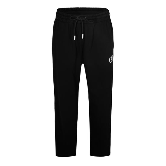 Off White Fleece Relaxed Fit Sweatbroek voor Volwassenen (Zwart, Wit) - Image 1