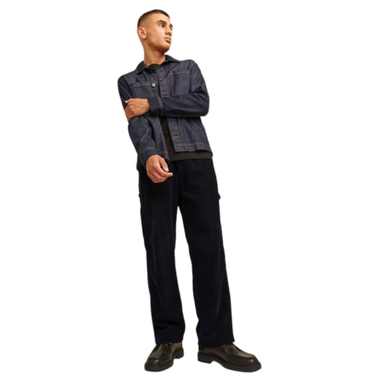 Jack And Jones Rechte Corduroy broek voor heren (Zwart) - Image 1