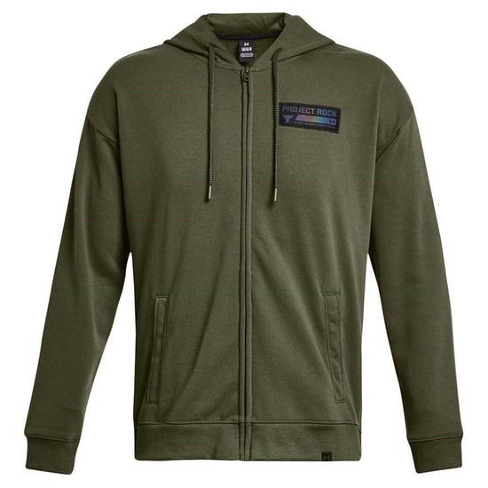 Under Armour Heren Project Rock Relaxed Fit Full Zip Hoodie (Groen) - Image 2