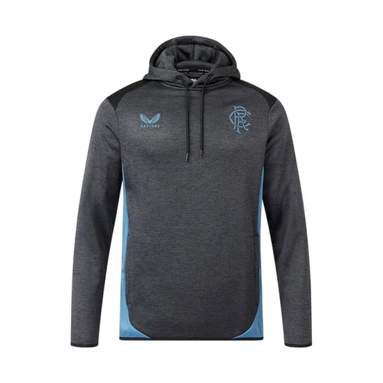 Castore Heren Rangers FC Hooded Hoodie (Zwarte mergel) - Image 1