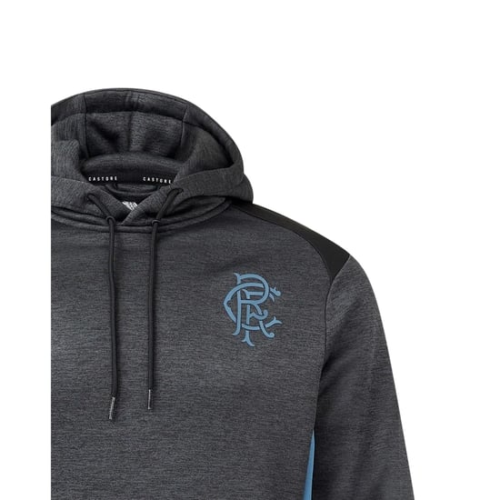 Castore Heren Rangers FC Hooded Hoodie (Zwarte mergel) - Image 4