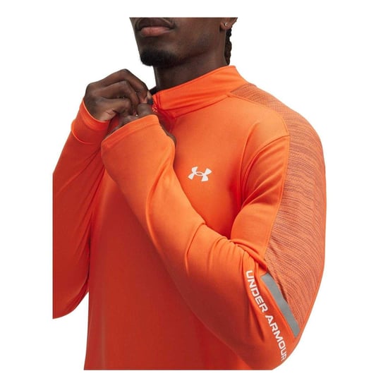 Under Armour Heren Technisch Hardloopshirt met Lange Mouwen (Oranje) - Image 3