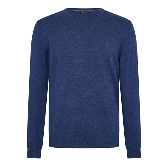 Boss Heren Crew Neck Regular Sweatshirt met lange mouwen (Medium Blauw) - Image 1