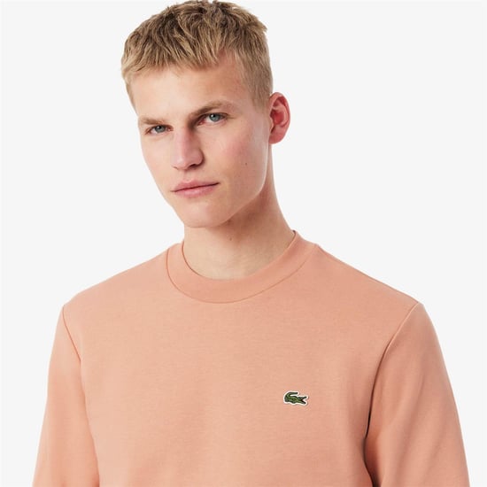 Lacoste Heren Sweatshirt met Geborduurd Logo (Oranje) - Image 3