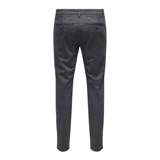 Only Heren geruite slanke chino's (Grijs) - Image 3