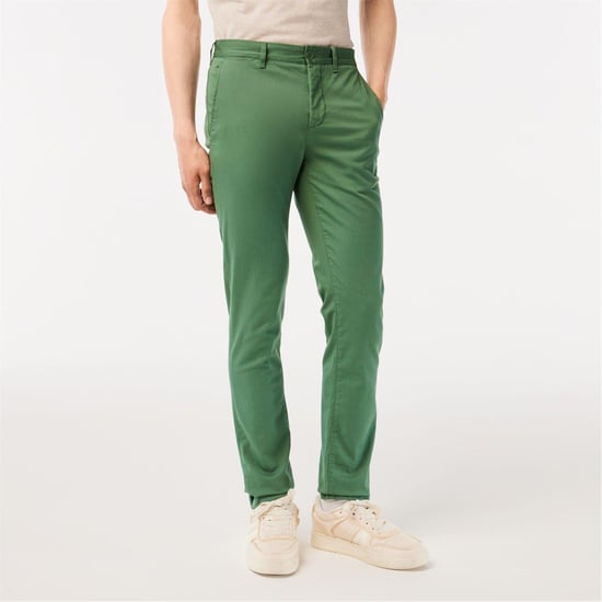 Lacoste Heren Biologisch Katoenen Slanke Chino (Groen) - Image 2