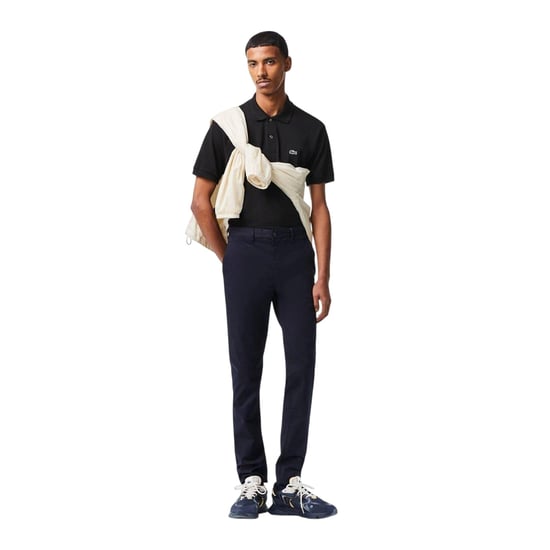 Lacoste Heren Biologisch Katoenen Slanke Chino (Marine) - Image 4