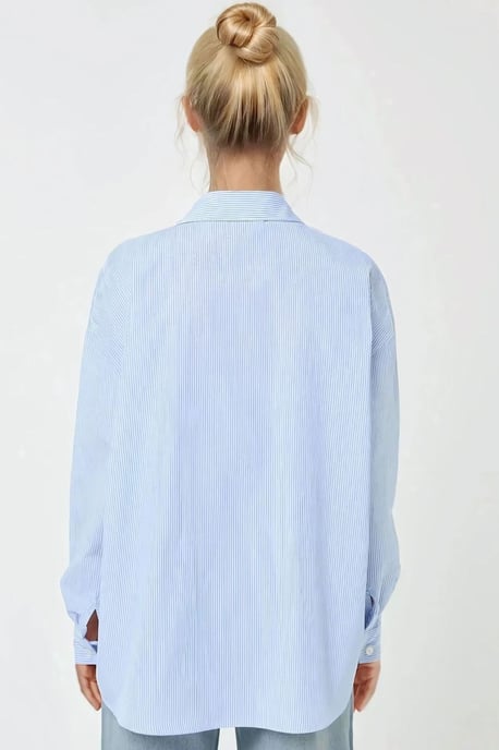Gestreepte Regular Fit Lange Mouw Zachte Shirt - Image 3
