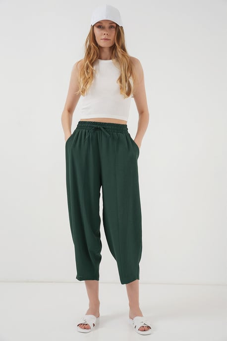 Gestructureerde Salwar Broek met Touwtjes Taille - Image 1