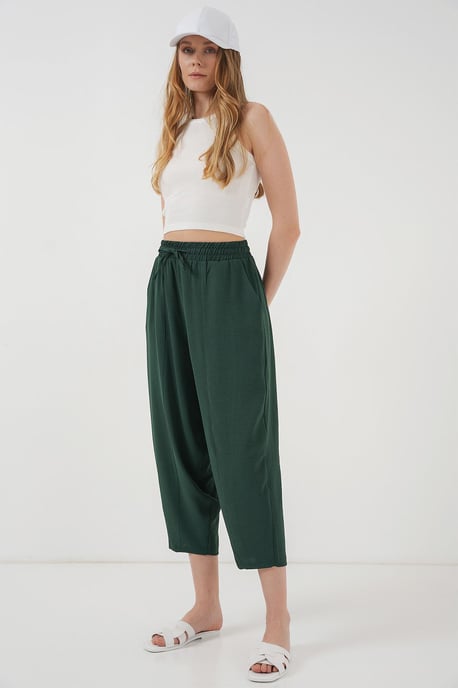 Gestructureerde Salwar Broek met Touwtjes Taille - Image 3