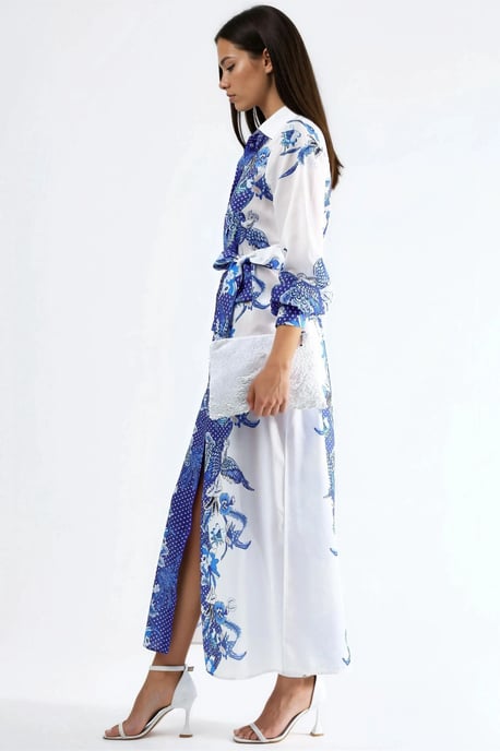 Bloemenriem Midi Jurk - Image 4