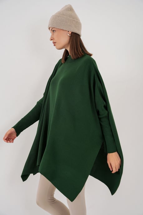 Oversized Halflange Col Lange Mouwen Gebreide Trui - Image 3
