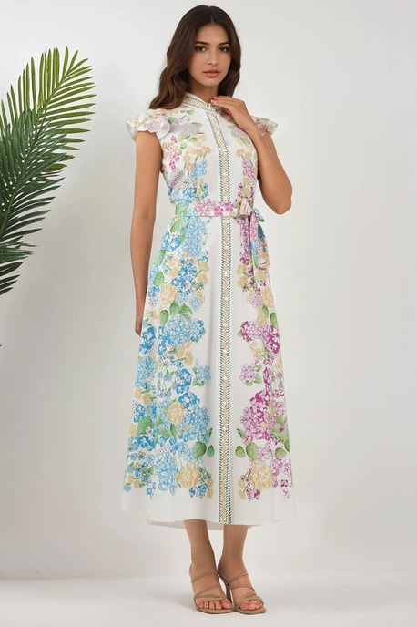 Bloemige Tippet Maxi Jurk - Image 2